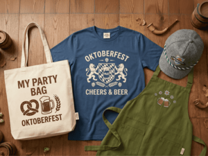 Yksilölliset Oktoberfest-tuotteet ja asusteet yritykselle logolla