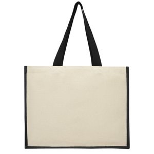 Varai 320 g/m² canvas and jute shopping tote bag 23L - EgotierPro 210701