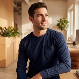 Roly CA1219 - SHIBA Long-sleeve t-shirt with crew neck and cuffs in 1x1 rib