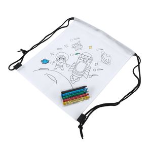 Stamina BO7530 - TURCAZ Non-woven drawstring backpack with design for colouring