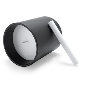 Stamina XM1307 - KING Vanilla-scented candle in a round ceramic black slate recipient