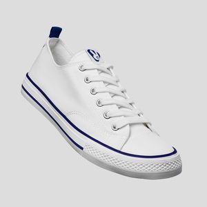 Roly ZS8300 - BILES Classic canvas trainers with white rubber sole and colour stripes