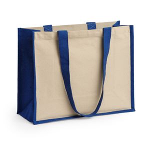 Stamina BO7110 - NANTES Bag in laminated jute with long handles and both sides in cotton