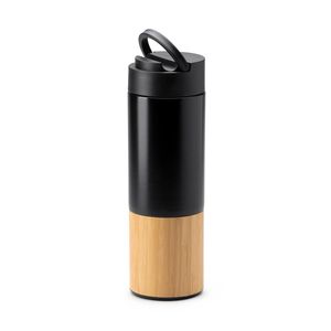 Stamina BI4211 - COIBA Thermal 304 stainless steel double wall bottle with bamboo detail