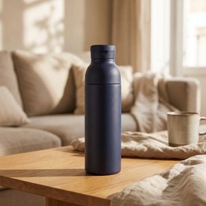 Illuminate 650 ml RCS recycled double wall stainless steel water bottle with 3-piece lid set - EgotierPro 100890