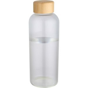 Mirage 650 ml single-walled borosilicate glass bottle with bamboo lid - EgotierPro 100930