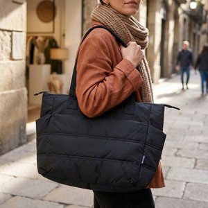 Puffer 15.6" GRS recycled laptop tote bag 18L  - EgotierPro 130116