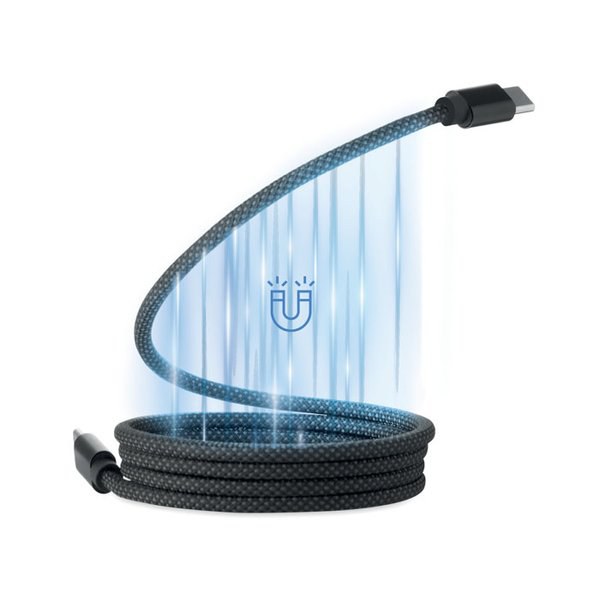 BRAID Braided magnetic cable in RPET - GiftRetail MO2778