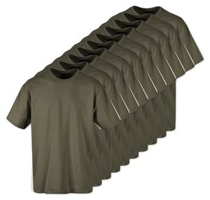 Pack of 10 Build Your Brand BY102 - Classic Comfort Oversized Cotton T-Shirt for Men