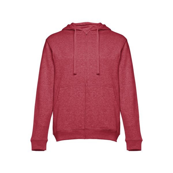 Men's hoodie in cotton and polyester with full zip