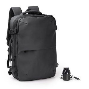 Stamina MO2033 - SOPLEX Extendable backpack made from PU leather with vacuum compression thanks to its 30W electric pump