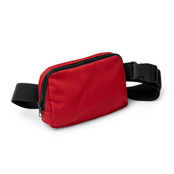 AVALON Belt pouch made of recycled water-repellent nylon with two compartments and zip fastening
