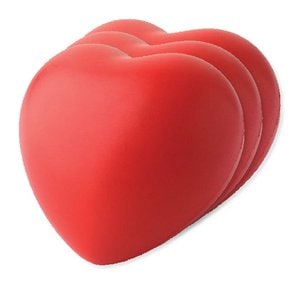 Pack of 30 GiftRetail IT3459 - LOVY Stress Relief Heart-Shaped PU Foam Squeeze Toy