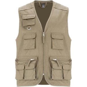 Roly WRK R9111 - Venera V-aukkoinen, monitaskuinen työliivi 200 g/m2
