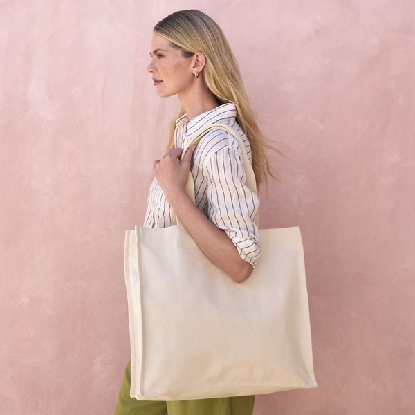 Shopping bag with magnetic closure