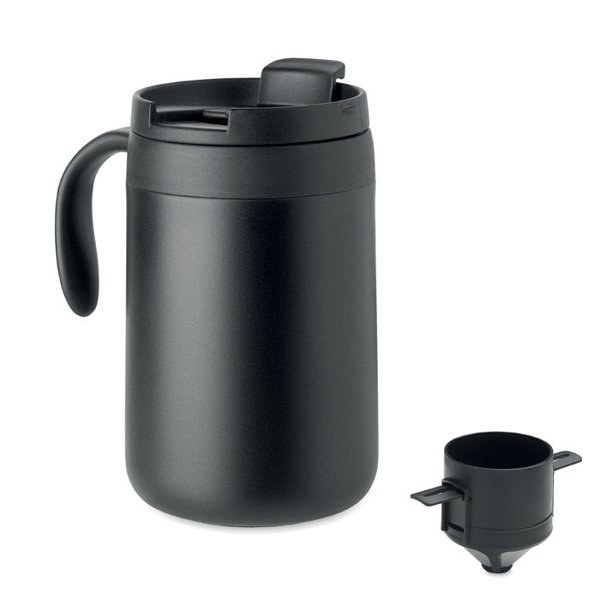 CAFETITO Double wall mug coffee filter - GiftRetail MO3209