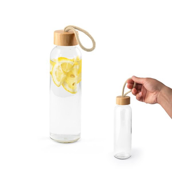 Lasipullo bambukorkilla, 520 ml - Egotier 94449