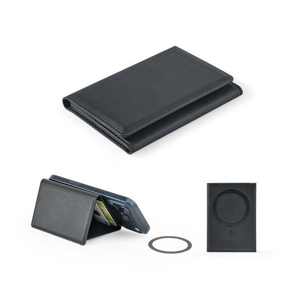 High-capacity PU magnetic wallet with RFID blocking