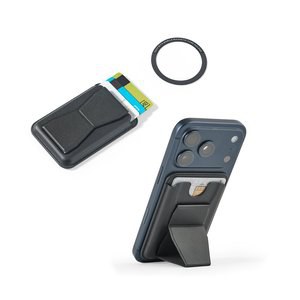 Magneettinen korttikotelo PU-nahasta, helppo kiinnittää matkapuhelimen takaosaan, RFID-suojattu - Egotier 95130